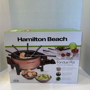 Hamilton Beach Bronze Fondue Set NEW IN BOX